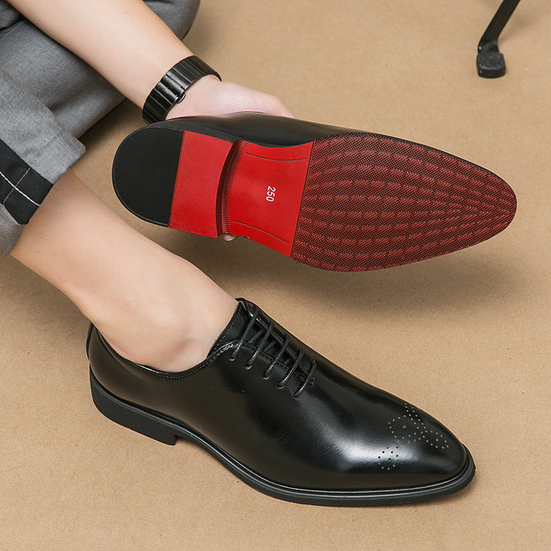 Herren elegante Schnürschuhe aus hochwertigem Leder mit modischem Design R&B