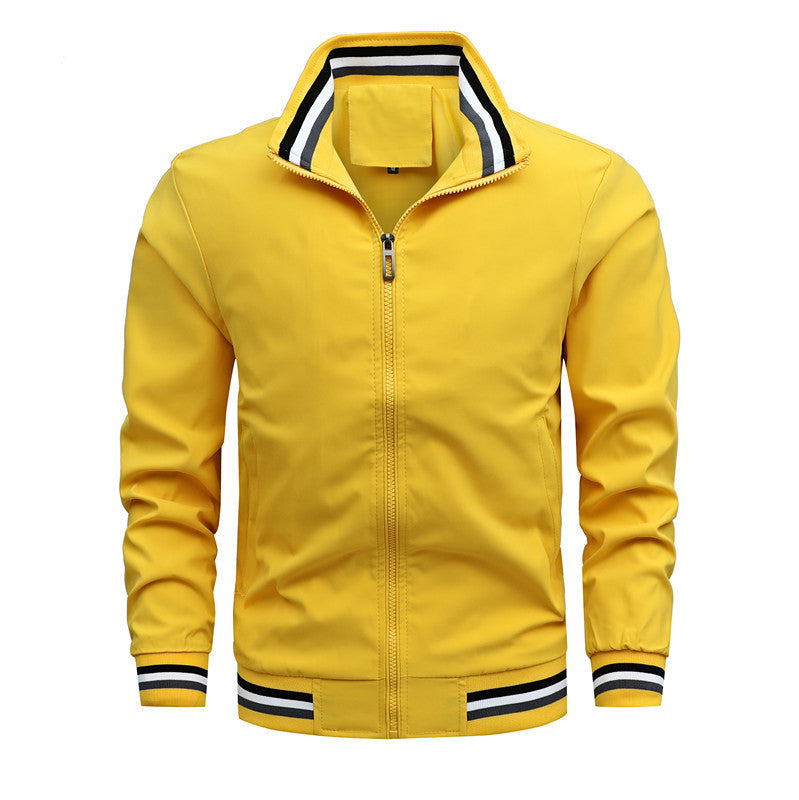 Herren modische Sportjacke mit strukturiertem Kragen