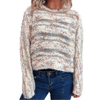 Damen Grobstrickpullover mit langen Ärmeln und lässigem Schnitt R&B