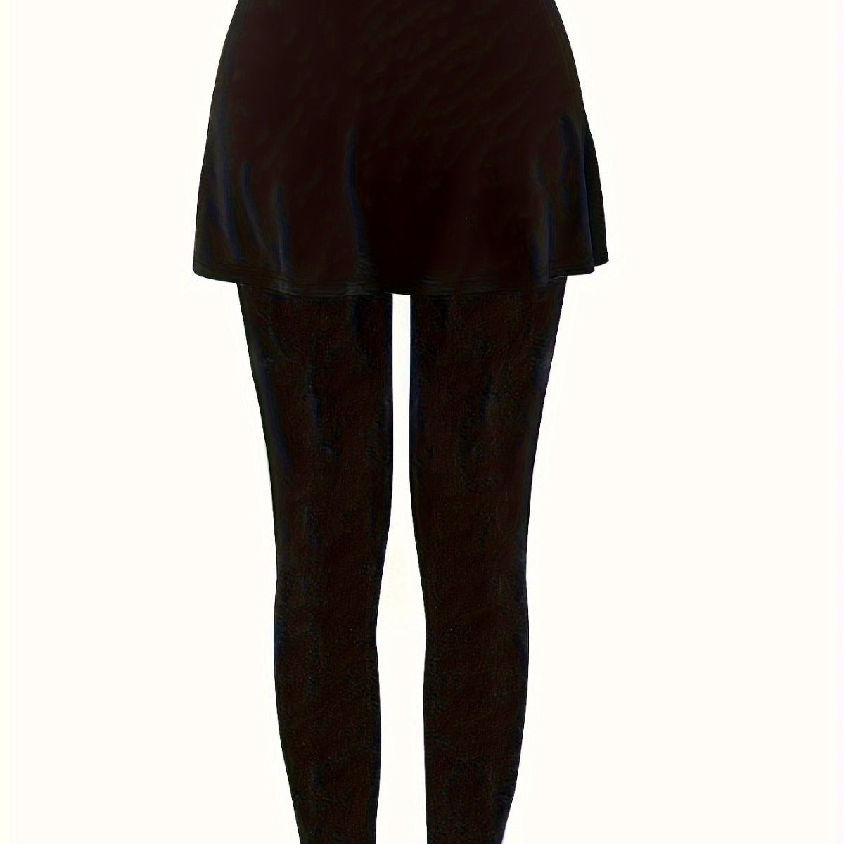 Damen Leggings mit rockähnlicher Einlage und hohem Bund R&B