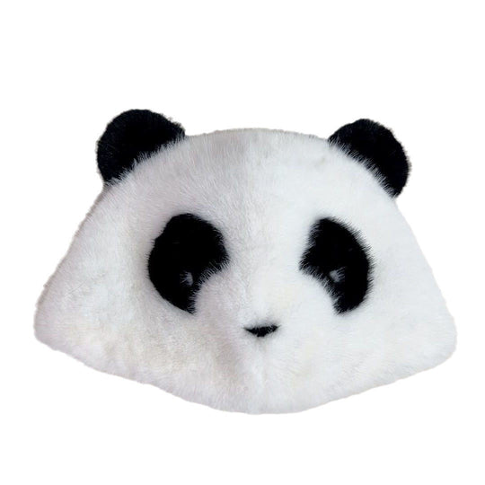 Damen Kuschelige Panda-Mütze R&B