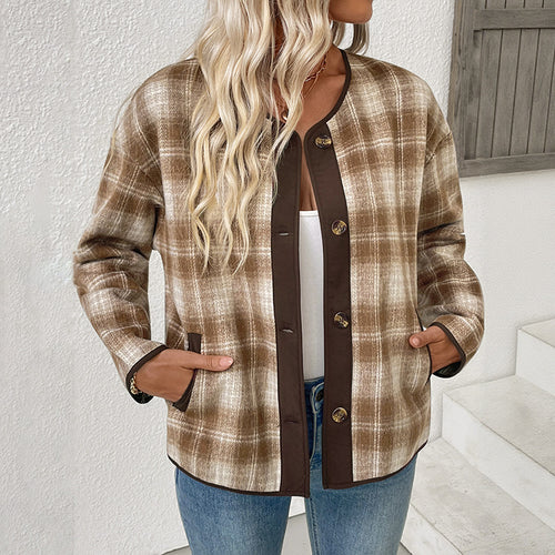 Damen Kariertes Overshirt R&B