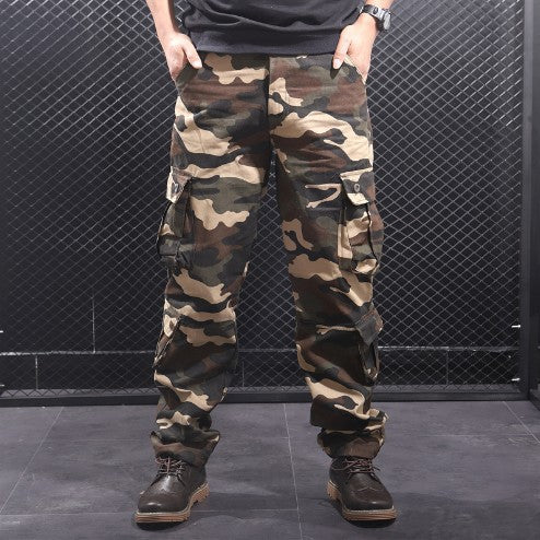 Herren Cargo-Hose mit multifunktionalen Taschen und modischem Camouflage-Design R&B
