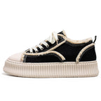 Damen Schnür-Sneaker mit trendigem Design und robustem Gummiboden R&B
