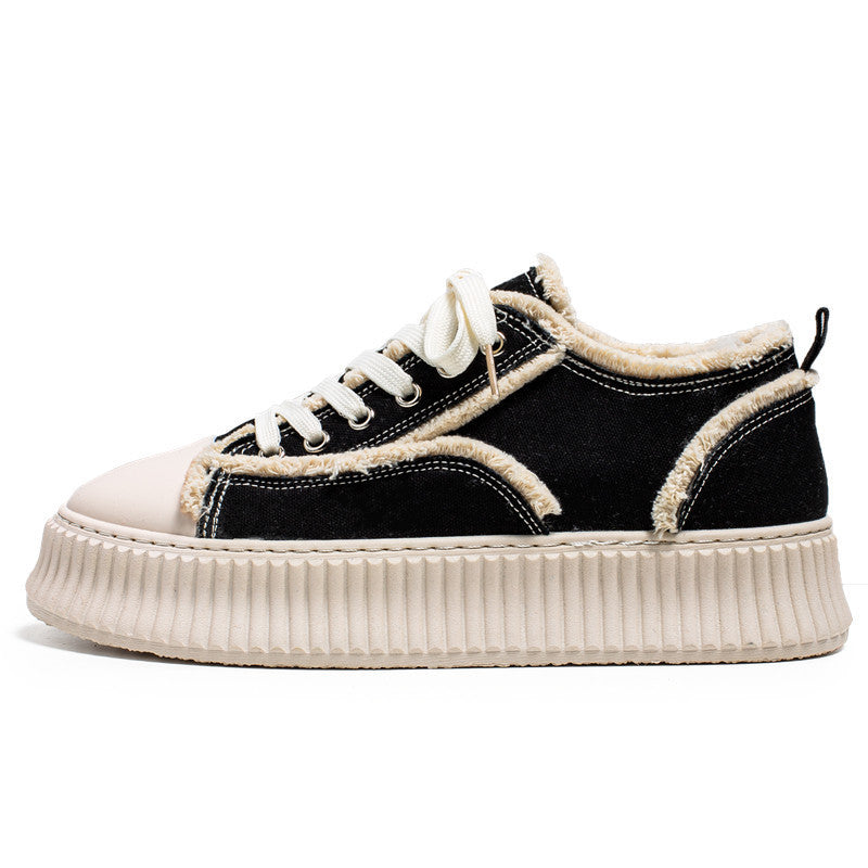 Damen Schnür-Sneaker mit trendigem Design und robustem Gummiboden R&B