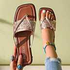 Damen Glitzernde Flip-Flops mit modischem Design R&B