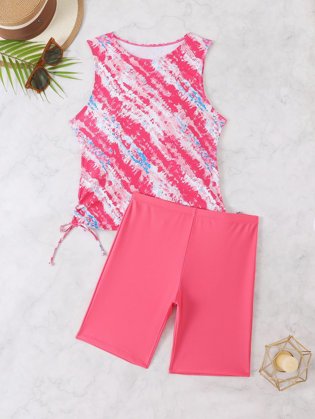 Damen Modischer Sport-Badeanzug mit Shorts R&B