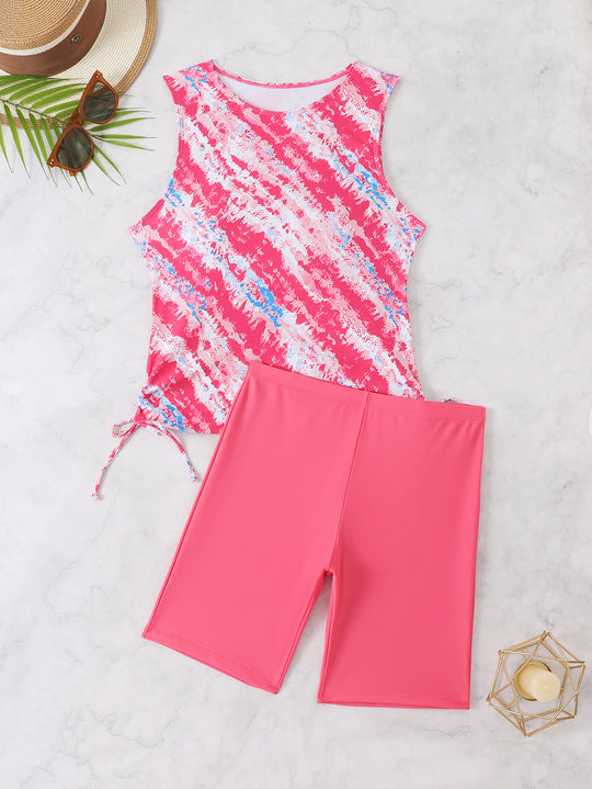 Damen Modischer Sport-Badeanzug mit Shorts R&B
