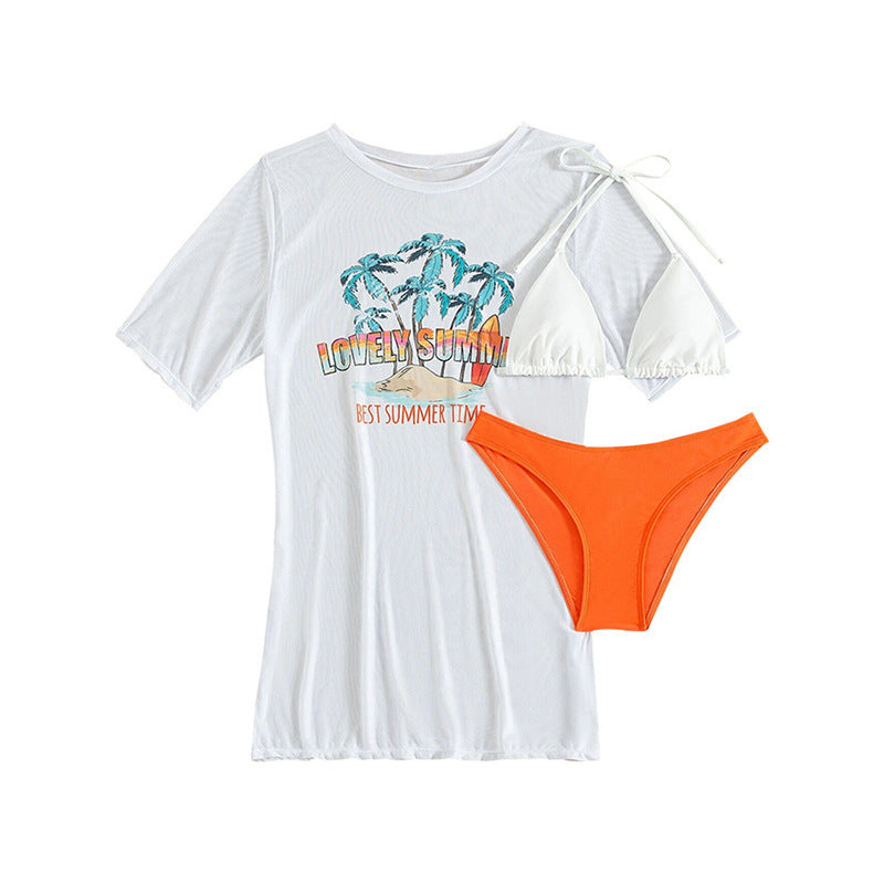 Damen Strandshirt mit sommerlichem Motiv und lockerer Passform R&B