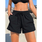 Damen Sportliche Badeshorts mit elastischem Bund und praktischen Taschen R&B