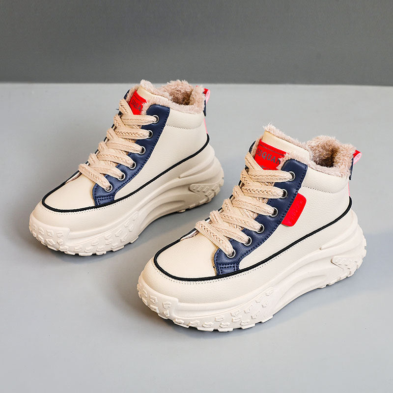Damen High-Top Sneakers mit kuscheligem Innenfutter und rutschfester Profilsohle R&B