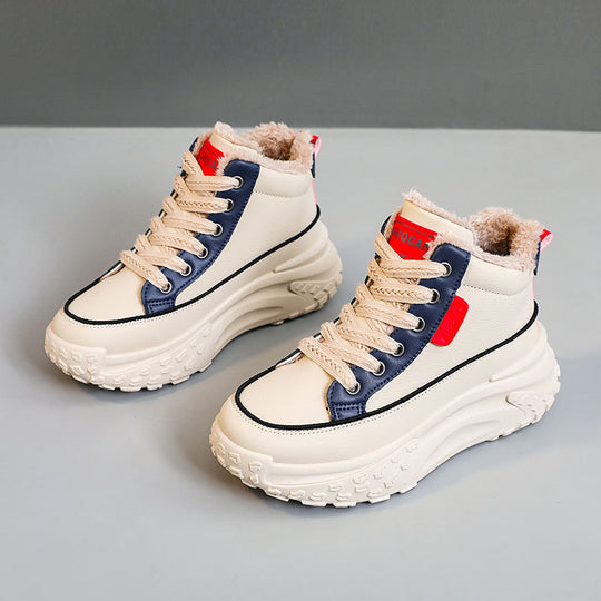 Damen High-Top Sneakers mit kuscheligem Innenfutter und rutschfester Profilsohle R&B