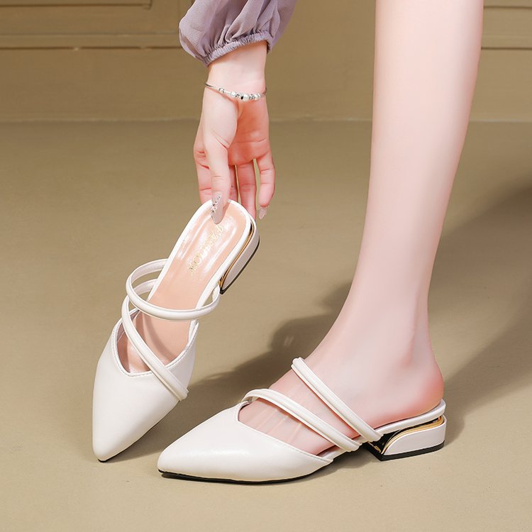 Damen elegante Slingback-Pumps mit geschwungenem Riemendesign