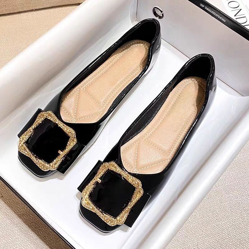 Damen elegante Ballerinas mit dekorativer Schnalle R&B