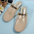 Damen elegante Mules mit glänzendem Obermaterial R&B