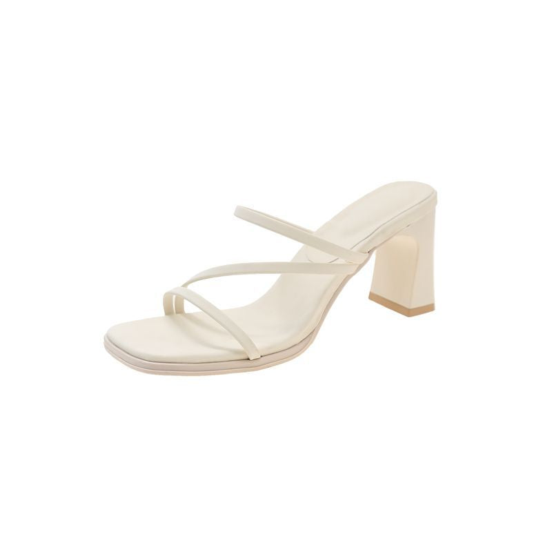 Damen elegante Sandaletten mit schickem Blockabsatz und feinen Riemchen R&B