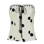 Damen Bandeau-Blusenshirt mit Rüschendetails und Knopfleiste R&B