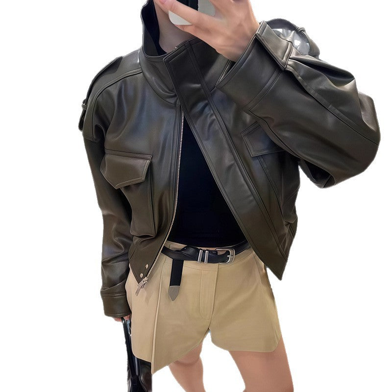 Damen ausgefallene jacke mit voluminösen Ärmeln R&B