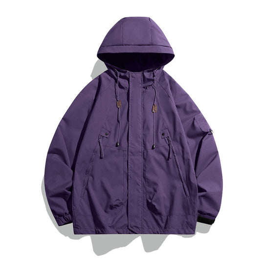 Damen lässige Outdoor-Jacke mit verstellbarem Kapuzensystem und funktionalen Taschen R&B