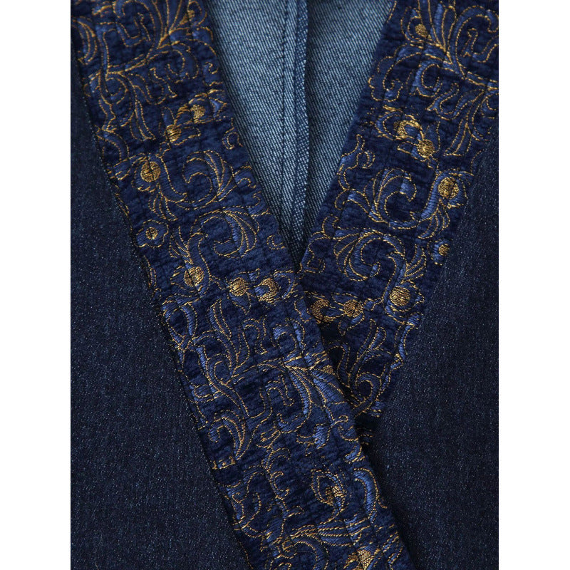 Damen elegante modische Jacke mit kunstvoller Stickerei R&B
