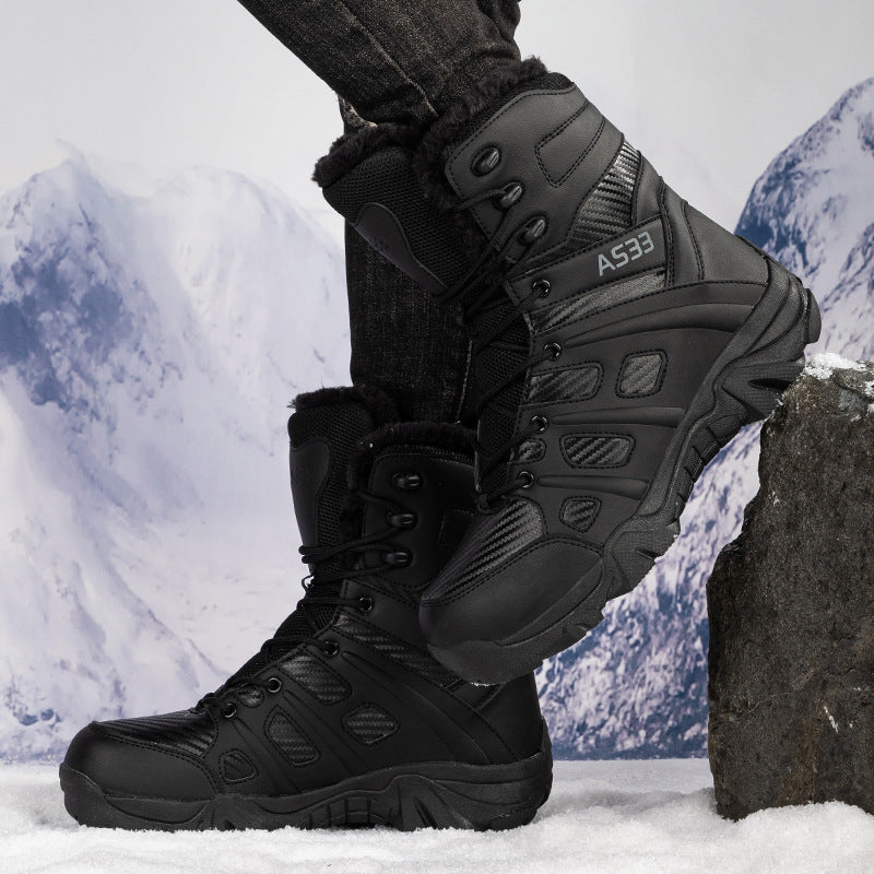 Herren Winterstiefel mit isolierender Innensohle und rutschfester Sohle R&B