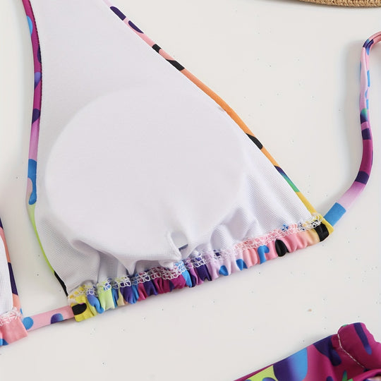 Damen Triangel-Bikini mit verspielten Schleifen R&B