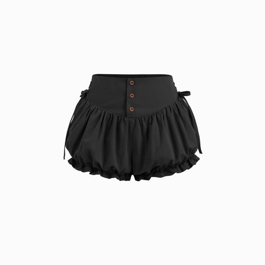 Damen modische Rüschen-Shorts mit hohen Bund und verstellbaren Kordeln R&B