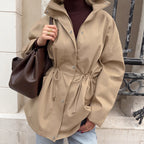 Damen urbane Übergangsjacke mit taillierbarem Kordelzug R&B