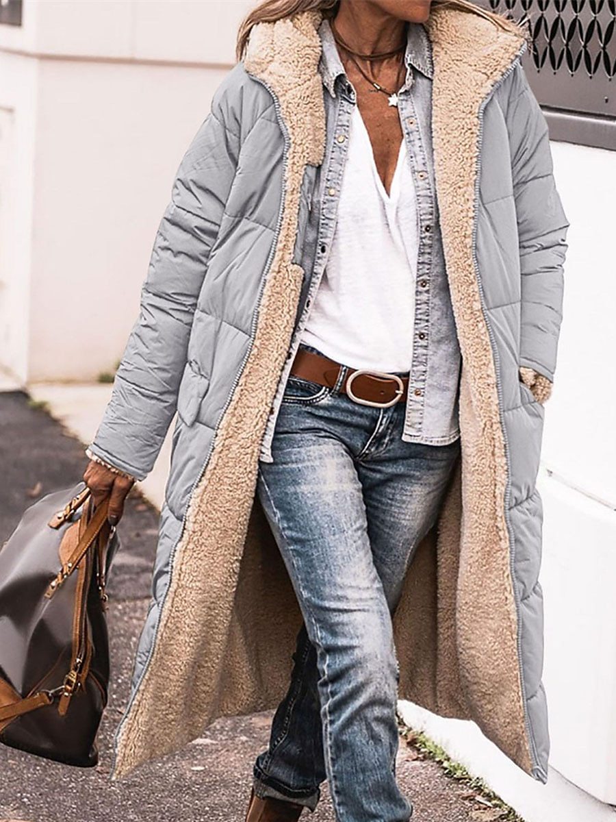 Damen Teddy-Parka mit besonders weichem Innenfutter und figurbetontem Design R&B