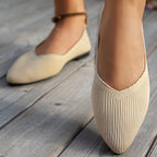 Damen Ballerinas mit kreativem Hahnentrittmuster und flexiblem Fußbett R&B