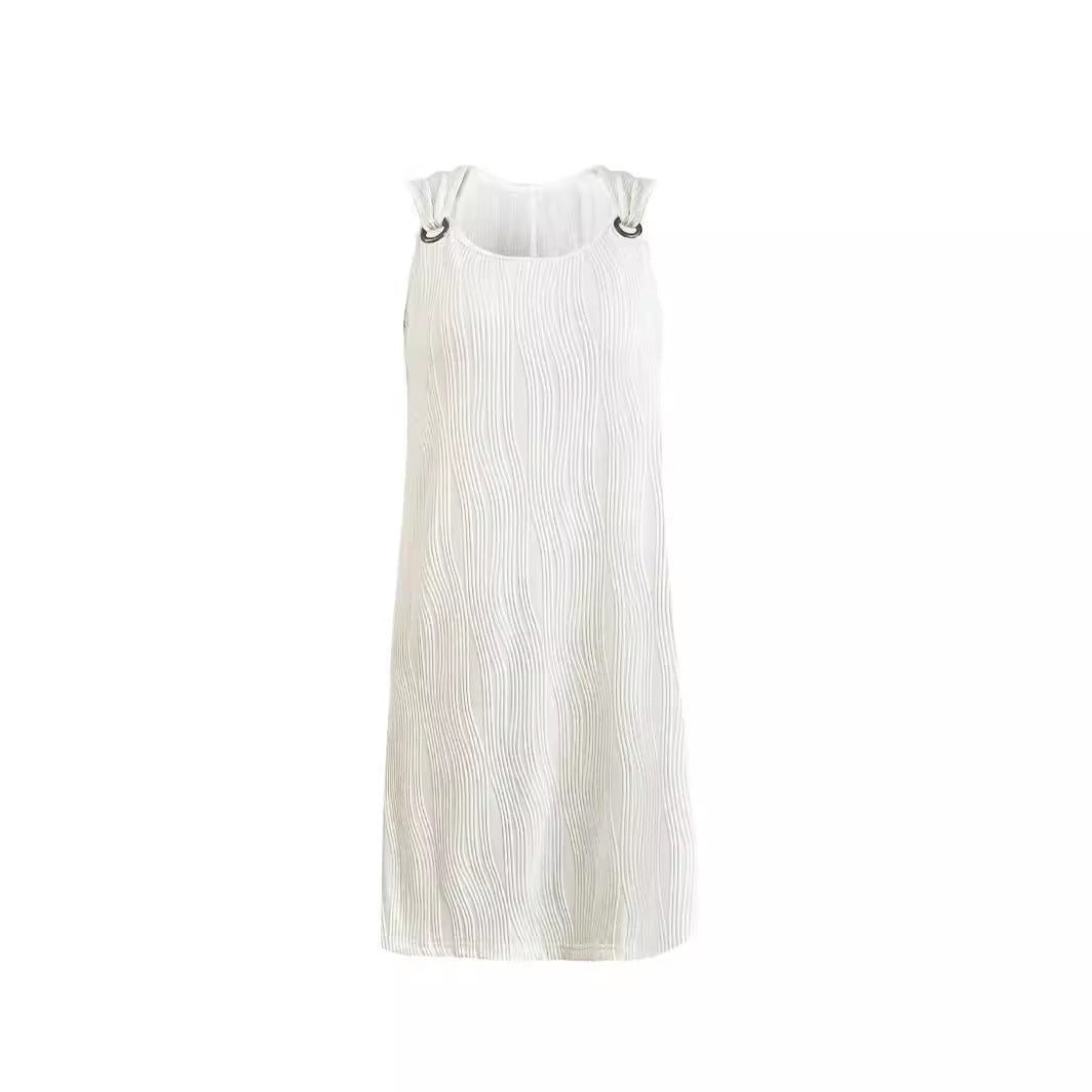 Damen Sommerliches Wickelkleid mit eleganten Trägerdetails und seitlichem Schlitz R&B
