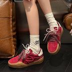 Damen modische Sneaker mit glänzenden Akzenten R&B