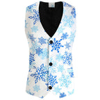 Herren elegantes Anzug-Set mit kreativem Schneeflocken-Muster