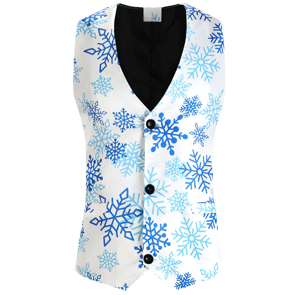 Herren elegantes Anzug-Set mit kreativem Schneeflocken-Muster