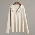 Damen Gemütlicher Feinstrickpullover mit Kängurutasche und Kragen R&B
