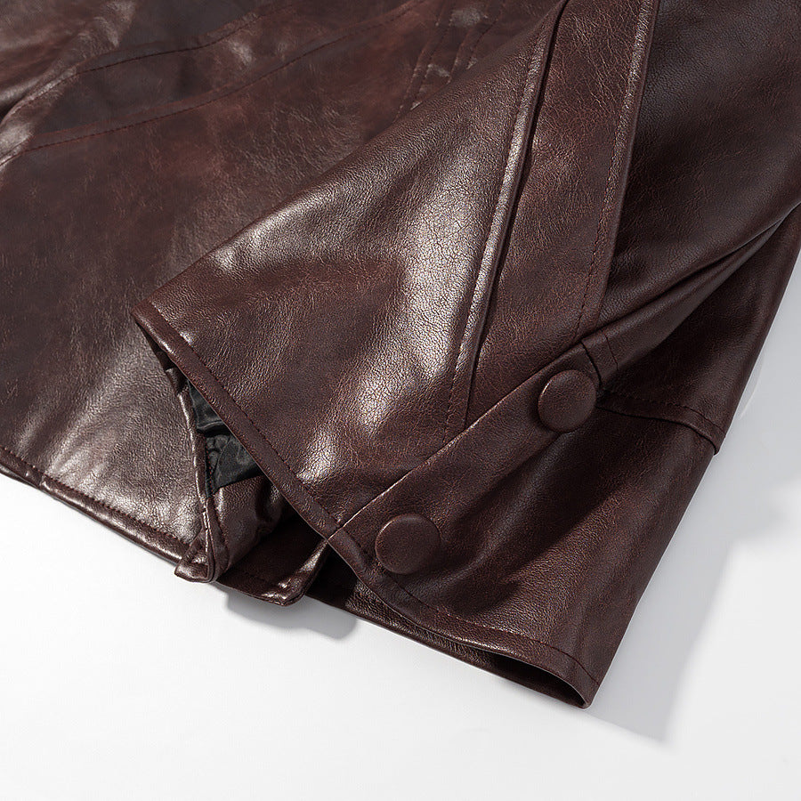 Damen Kunstlederjacke mit strukturiertem Design und praktischen Taschen R&B