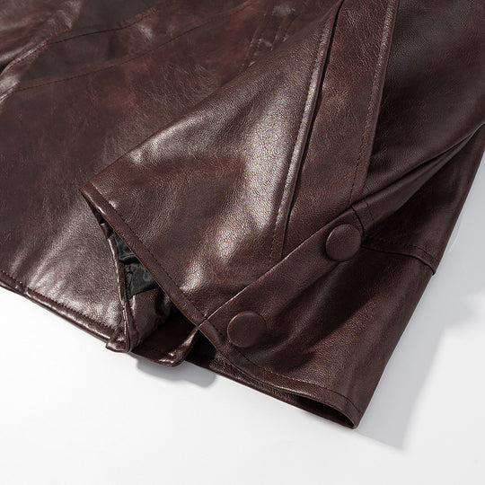 Damen Kunstlederjacke mit strukturiertem Design und praktischen Taschen R&B