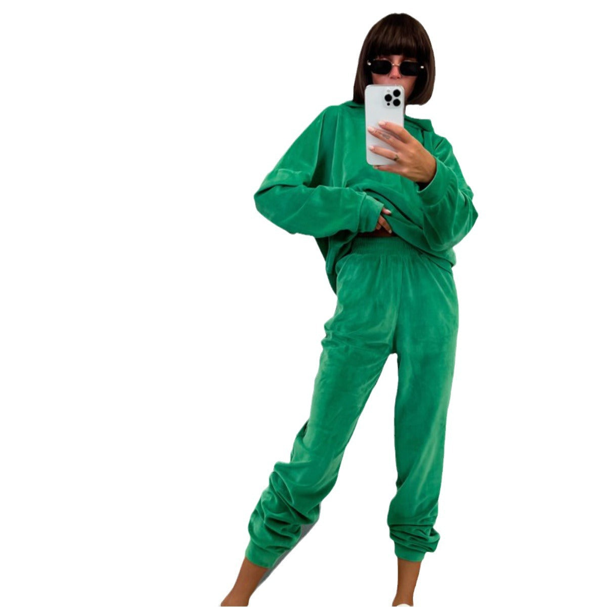 Damen Kuscheliges Hoodie und Jogginghose Set R&B