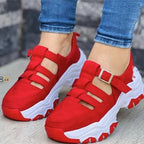 Damen Freizeit-Schuhe mit modischem Riemendesign und dämpfender Sohle R&B
