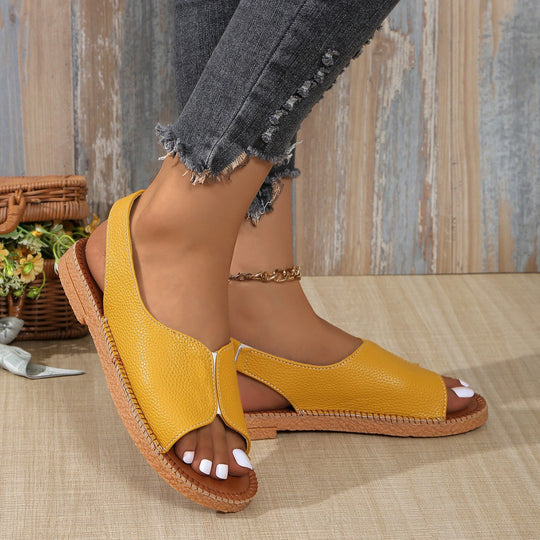 Damen offene Riemchensandalen mit weichem Fußbett und modischer Gestaltung R&B