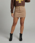 Retro Denim Minirock Gerade Passform Baumwolle Herbst Winter Rock
