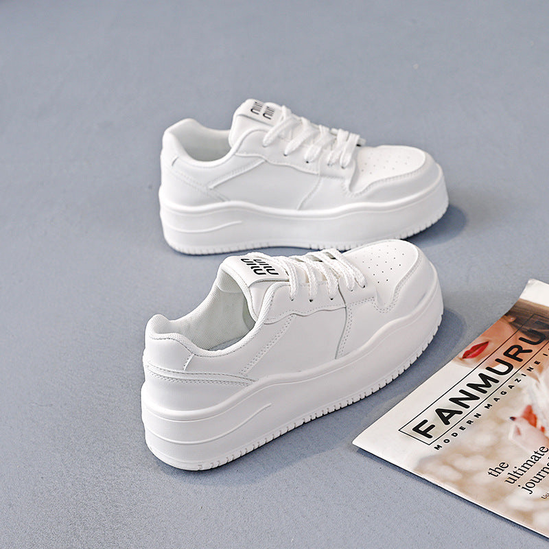Damen modische Sneakers mit extra dicker Sohle und rutschfestem Profil R&B