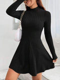 Damen Strickkleid mit eleganter Passform und langen Ärmeln R&B