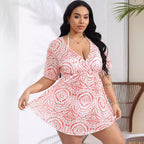 Damen Strandkleid mit stilvollem Wickeldesign R&B