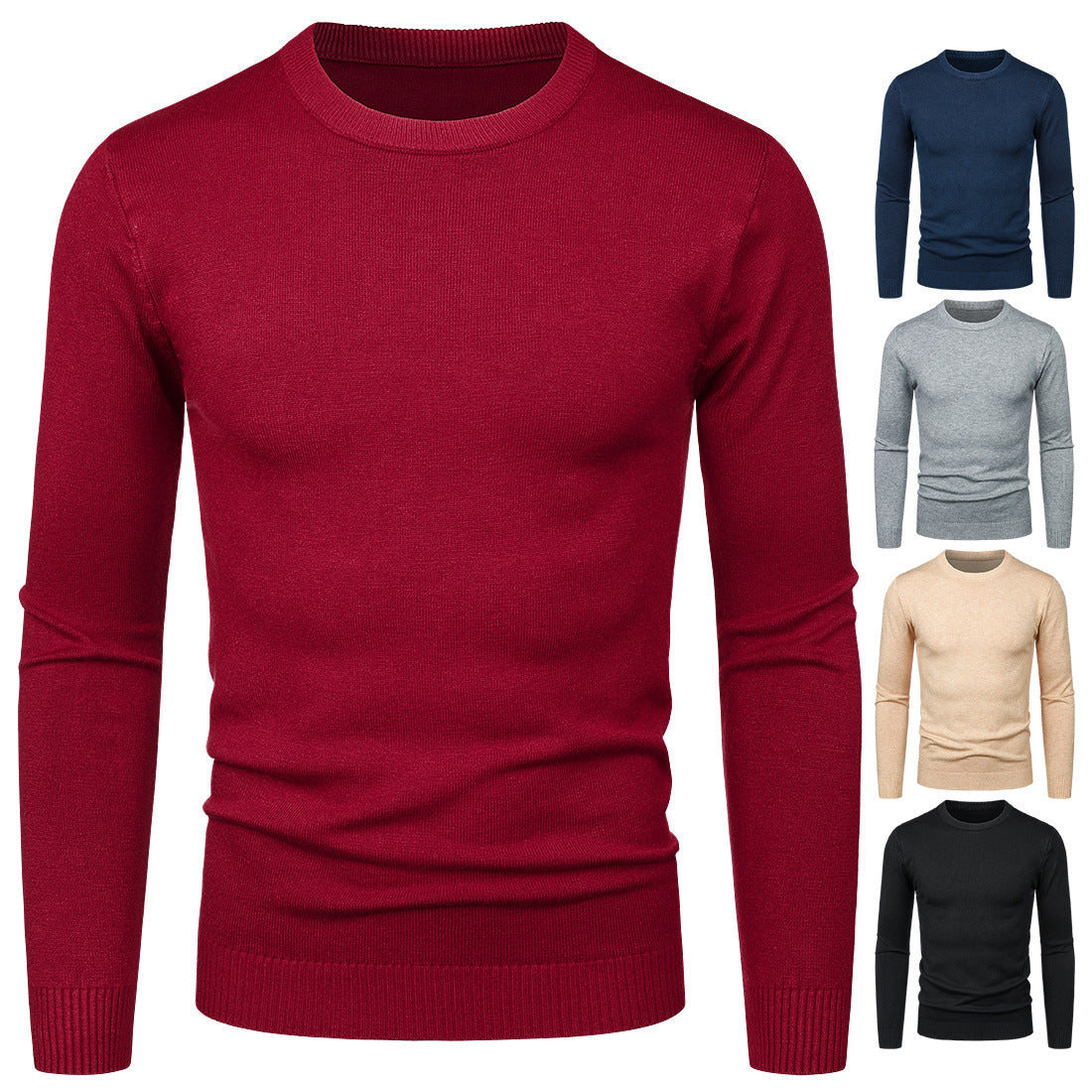 Herren Rundhalspullover aus weichem Material