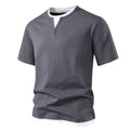 Herren Kurzarmshirt mit modernem Stehkragen R&B