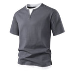 Herren Kurzarmshirt mit modernem Stehkragen R&B