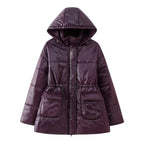 Damen gesteppte Übergangsjacke mit Kapuze und praktischen Eingrifftaschen R&B