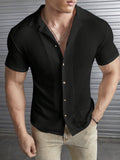 R&B | Herrenmode Casual Waffel T-Shirt