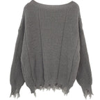 Damen Baumwollpullover mit lässigem Oversized-Schnitt R&B